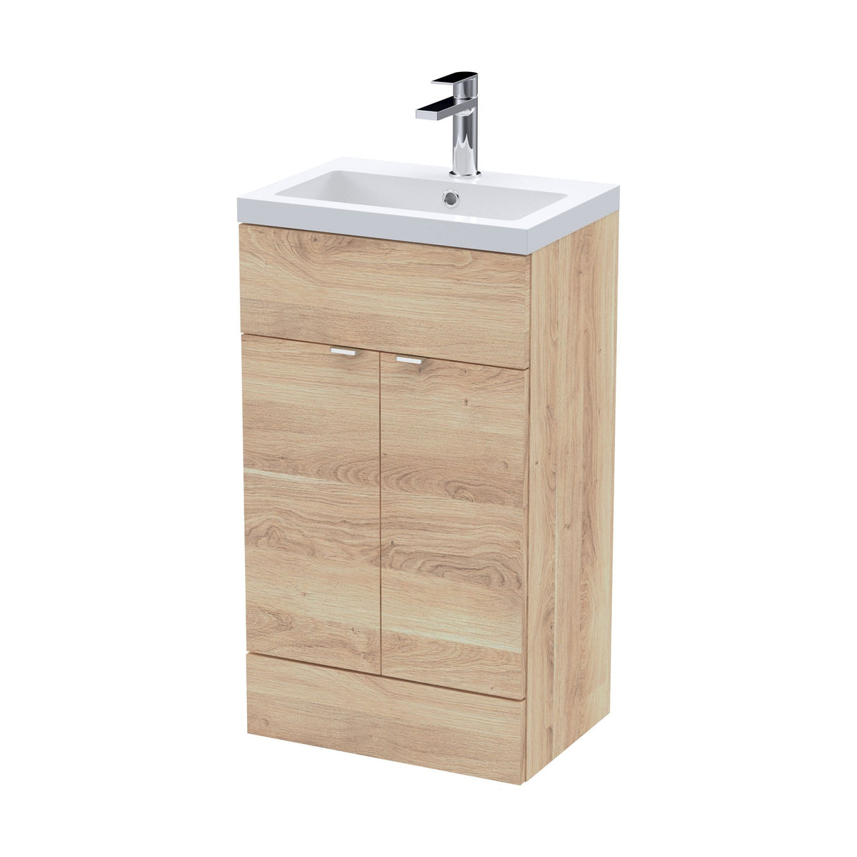 [BFDY3024A] Alrewas Contemporary 2 Door Floor Standing Vanity Unit with Basin, 500mm, Choice of Colour - Cutout