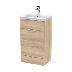 [BFDY3024A] Alrewas Contemporary 2 Door Floor Standing Vanity Unit with Basin, 500mm, Choice of Colour - Cutout