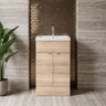 [BFDY3024A] Alrewas Contemporary 2 Door Floor Standing Vanity Unit with Basin, 500mm, Choice of Colour - Silo