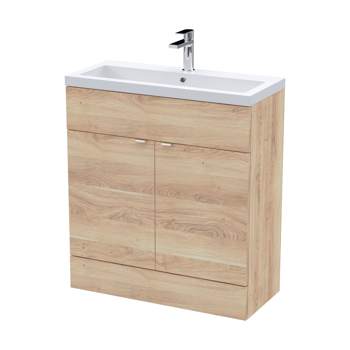 [BFDY3028A] Alrewas Contemporary 2 Door Floor Standing Vanity Unit with Basin, 800mm, Choice of Colour - Cutout