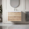 [BFDY3031A] Alrewas Contemporary 2 Drawer Wall Hung Vanity Unit with Basin, 800mm, Choice of Colour - Silo