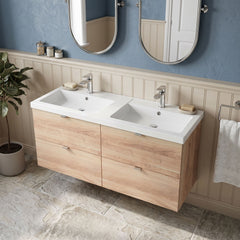 [BFDY3032A] Alrewas Contemporary 4 Drawer Wall Hung Vanity Unit with Basin, 1200mm, Choice of Colour