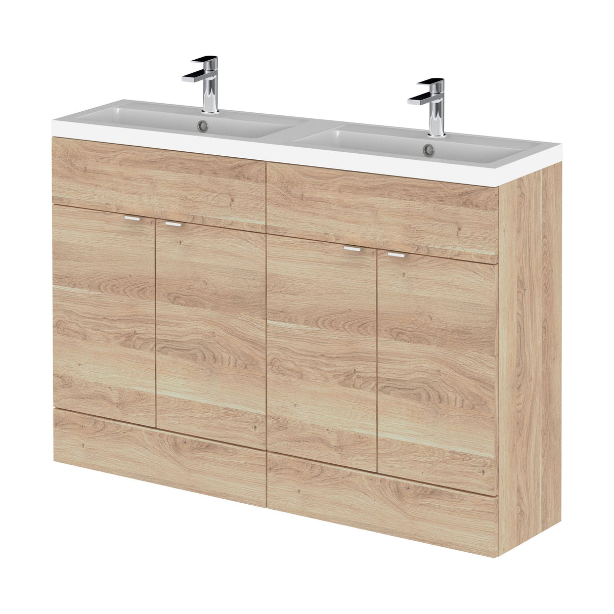 [BFDY3034A] Alrewas Contemporary 2 Door Floor Standing Vanity Unit with Basin, 1200mm, Choice of Colour - Cutout