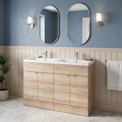 [BFDY3034A] Alrewas Contemporary 2 Door Floor Standing Vanity Unit with Basin, 1200mm, Choice of Colour