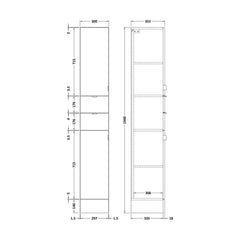 [BFDY3062] 300 Tall Unit - Technical Drawing