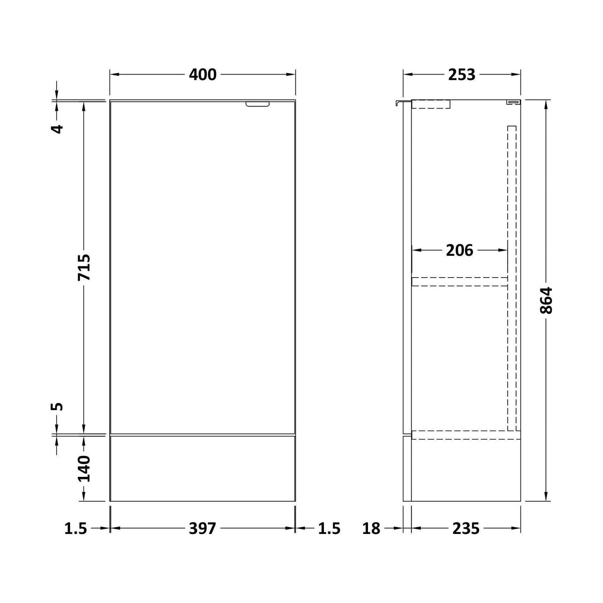 [BFDY3083] 400 Base Unit Compact - Technical Drawing