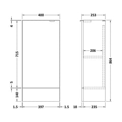[BFDY3083] 400 Base Unit Compact - Technical Drawing