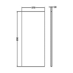 [BFDY3092] Infil Panel/Décor End (890x370x18mm) - Technical Drawing