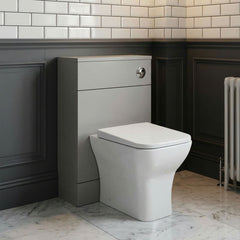 [BFDY3204A] Alrewas Contemporary Floor Standing WC Unit with Coordinating Worktop, 500mm, Choice of Colour - Silo