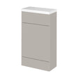 [BFDY3204] Alrewas Contemporary Floor Standing Compact WC Unit, Pebble Grey, 500mm - Cutout