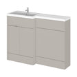 [BFDY3209] Alrewas Contemporary 2 Door Left-Hand Floor Standing Combination Unit with Basin, Pebble Grey, 1200mm - Cutout