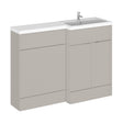 [BFDY3210] Alrewas Contemporary 2 Door Right-Hand Floor Standing Combination Unit with Basin, Pebble Grey, 1200mm - Cutout