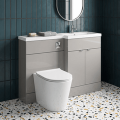 [BFDY3210] Alrewas Contemporary 2 Door Right-Hand Floor Standing Combination Unit with Basin, Pebble Grey, 1200mm - Lifestyle 1