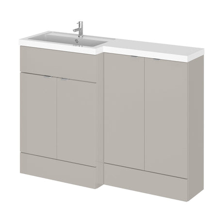 [BFDY3211] Alrewas Contemporary 2 Door Left-Hand Floor Standing Combination Unit with Basin, Pebble Grey, 1200mm - Cutout