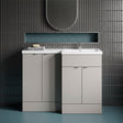 [BFDY3212] Alrewas Contemporary 2 Door Right-Hand Floor Standing Combination Unit with Basin, Pebble Grey, 1200mm - Silo
