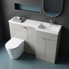 [BFDY3214] Alrewas Contemporary 2 Door Right-Hand Floor Standing Combination Unit with Basin, Pebble Grey, 1500mm - Lifestyle 2