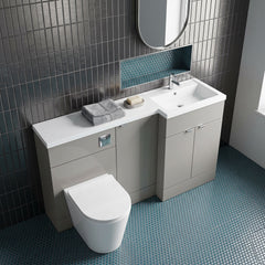 [BFDY3216] Alrewas Contemporary 2 Door Right-Hand Floor Standing Combination Unit with Basin, Pebble Grey, 1500mm - Lifestyle 2
