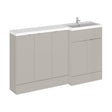 [BFDY3218] Alrewas Contemporary 2 Door Right-Hand Floor Standing Combination Unit with Basin, Pebble Grey, 1500mm - Cutout