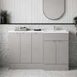 [BFDY3218] Alrewas Contemporary 2 Door Right-Hand Floor Standing Combination Unit with Basin, Pebble Grey, 1500mm - Silo
