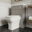 [BFDY3219] Alrewas Contemporary Floor Standing Compact WC Unit with Worktop, Pebble Grey, 600mm - Silo