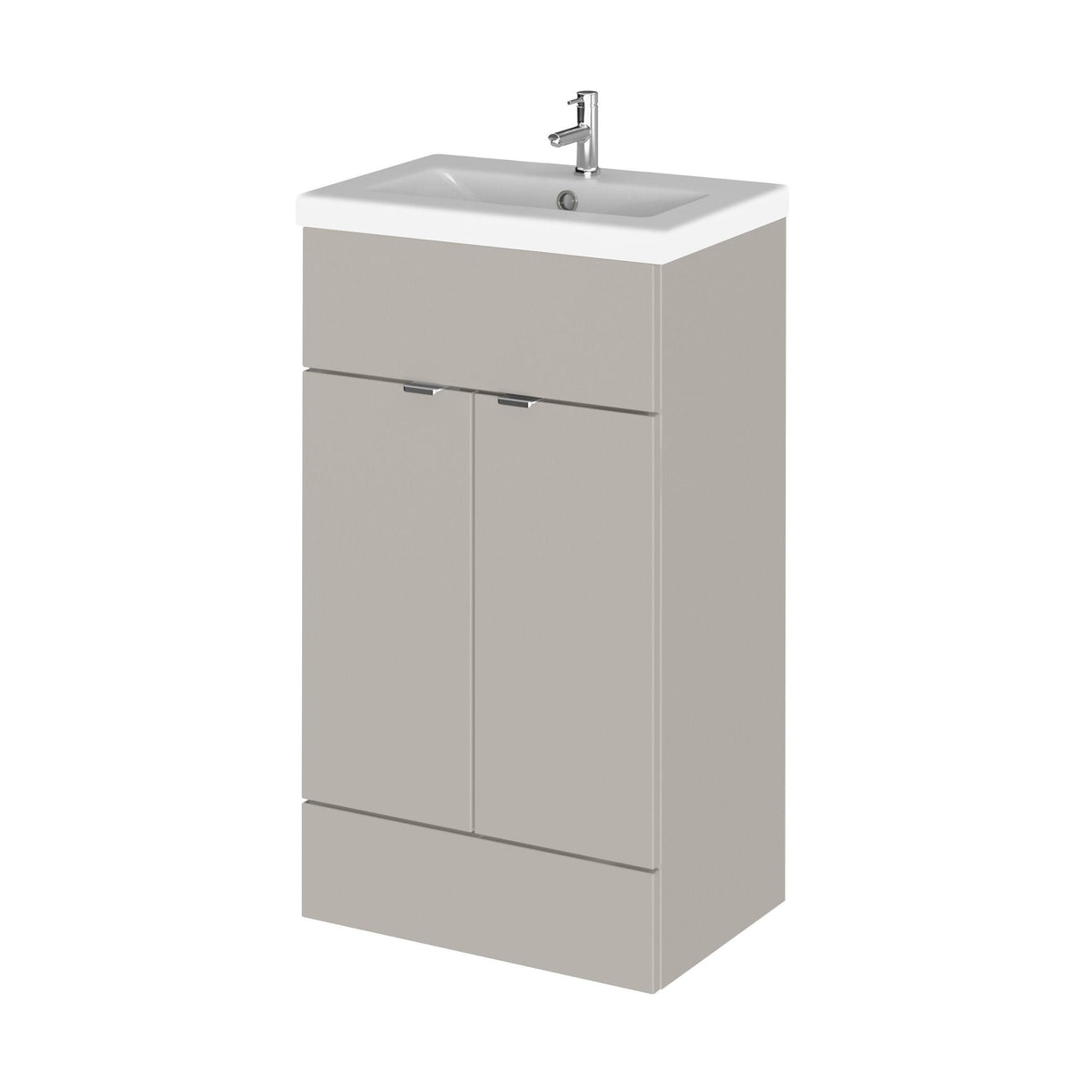[BFDY3224A] Alrewas Contemporary 2 Door Floor Standing Vanity Unit with Basin, 500mm, Choice of Colour - Cutout