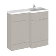[BFDY3227] Alrewas Contemporary 2 Door Right-Hand Floor Standing Combination Unit with Basin, Pebble Grey, 1000mm - Cutout