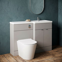 [BFDY3227] Alrewas Contemporary 2 Door Right-Hand Floor Standing Combination Unit with Basin, Pebble Grey, 1000mm - Lifestyle 1