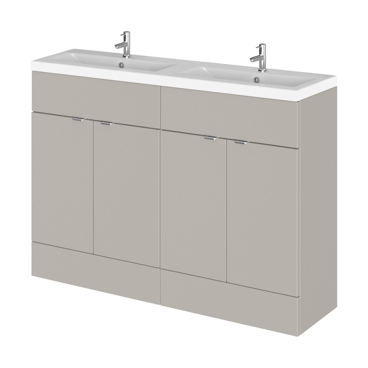 [BFDY3234A] Alrewas Contemporary 2 Door Floor Standing Vanity Unit with Basin, 1200mm, Choice of Colour - Cutout