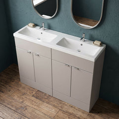 [BFDY3234A] Alrewas Contemporary 2 Door Floor Standing Vanity Unit with Basin, 1200mm, Choice of Colour