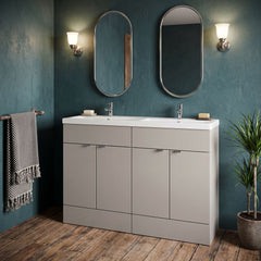[BFDY3234A] Alrewas Contemporary 2 Door Floor Standing Vanity Unit with Basin, 1200mm, Choice of Colour
