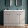 [BFDY3234A] Alrewas Contemporary 2 Door Floor Standing Vanity Unit with Basin, 1200mm, Choice of Colour - Silo