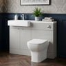 [BFDY3250] Alrewas Contemporary Floor Standing Vanity WC Combination Unit with Semi-Recessed Basin, Left Hand, 1100mm, Choice of Colour - Silo