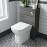 [BFDY504A] Alrewas Contemporary Floor Standing WC Unit with Coordinating Worktop, 500mm, Choice of Colour - Silo