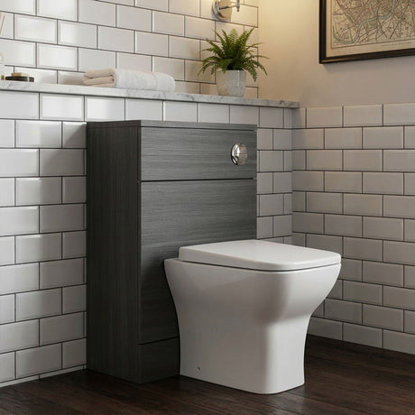 [BFDY505A] Alrewas Contemporary Floor Standing WC Unit with Coordinating Worktop, 500mm, Choice of Colour - Silo