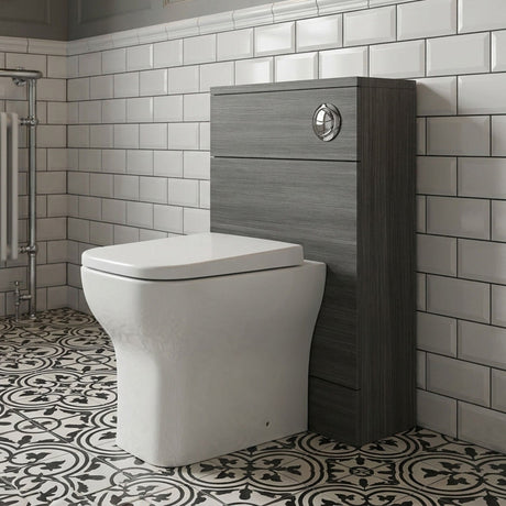 [BFDY519A] Alrewas Contemporary Floor Standing Compact WC Unit with Worktop, 600mm, Choice of Colour - Silo