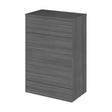 [BFDY520A] Alrewas Contemporary Floor Standing WC Unit with Coordinating Worktop, Anthracite Woodgrain, 600mm - Cutout