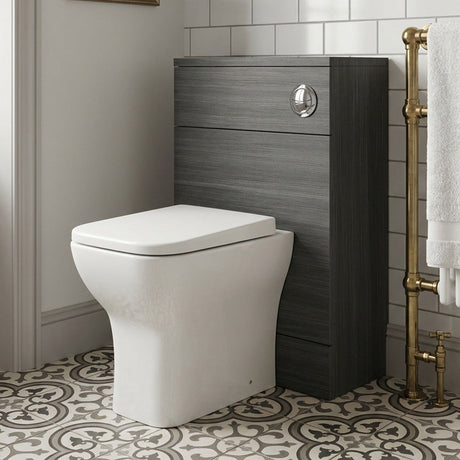 [BFDY520A] Alrewas Contemporary Floor Standing WC Unit with Coordinating Worktop, 600mm, Choice of Colour - Silo