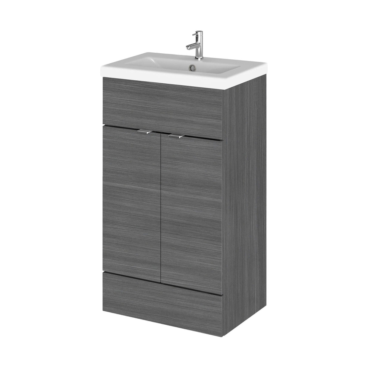 [BFDY524A] Alrewas Contemporary 2 Door Floor Standing Vanity Unit with Basin, 500mm, Choice of Colour - Cutout