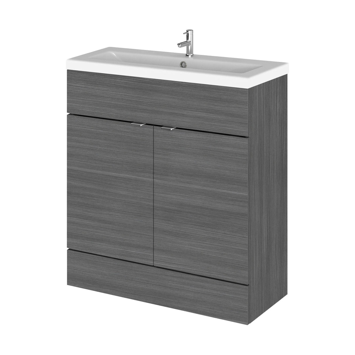 [BFDY528A] Alrewas Contemporary 2 Door Floor Standing Vanity Unit with Basin, 800mm, Choice of Colour - Cutout
