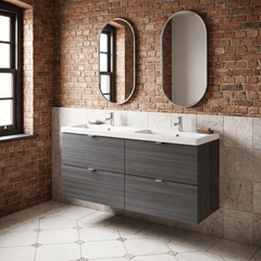 [BFDY532A] Alrewas Contemporary 4 Drawer Wall Hung Vanity Unit with Basin, 1200mm, Choice of Colour