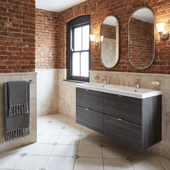 [BFDY532A] Alrewas Contemporary 4 Drawer Wall Hung Vanity Unit with Basin, 1200mm, Choice of Colour