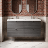 [BFDY532A] Alrewas Contemporary 4 Drawer Wall Hung Vanity Unit with Basin, 1200mm, Choice of Colour - Silo