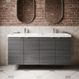 [BFDY533A] Alrewas Contemporary 2 Door Wall Hung Vanity Unit with Basin, Anthracite Woodgrain, 1200mm - Silo