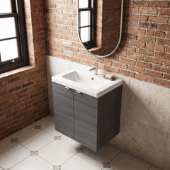 [BFDY540A] Alrewas Contemporary 2 Door Wall Hung Vanity Unit with Ceramic Basin, 500mm, Choice of Colour