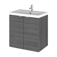 [BFDY540] Alrewas Contemporary 2 Door Wall Hung Vanity Unit with Polymarble Basin, 500mm, Choice of Colour - Cutout