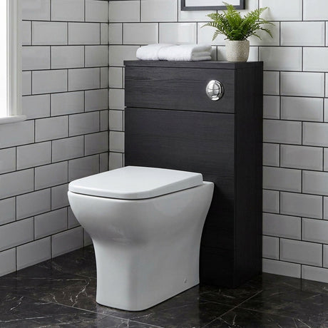 [BFDY604A] Alrewas Contemporary Floor Standing WC Unit with Coordinating Worktop, 500mm, Choice of Colour - Silo