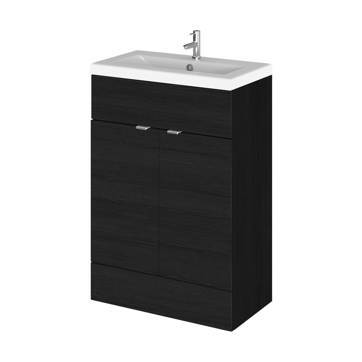 [BFDY607A] Alrewas Contemporary 2 Door Floor Standing Vanity Unit with Basin, 600mm, Choice of Colour - Cutout