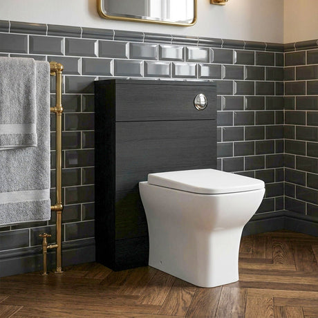 [BFDY619A] Alrewas Contemporary Floor Standing Compact WC Unit with Worktop, 600mm, Choice of Colour - Silo