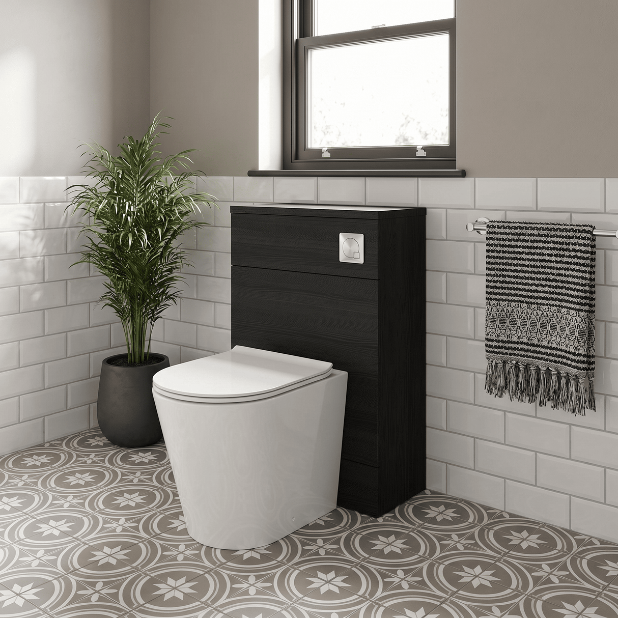 [BFDY620A] Alrewas Contemporary Floor Standing WC Unit with Coordinating Worktop, 600mm, Choice of Colour