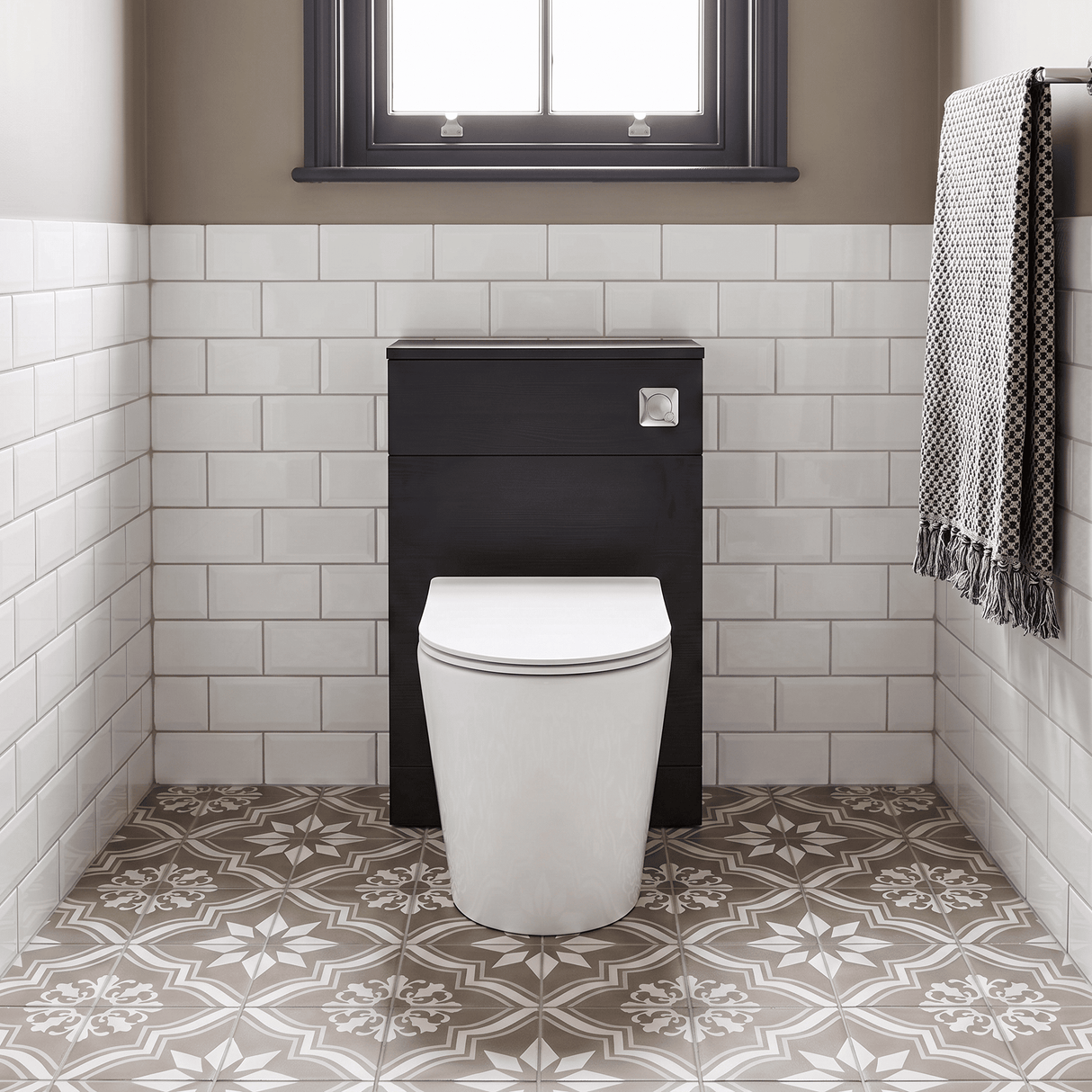 [BFDY620A] Alrewas Contemporary Floor Standing WC Unit with Coordinating Worktop, 600mm, Choice of Colour - Silo